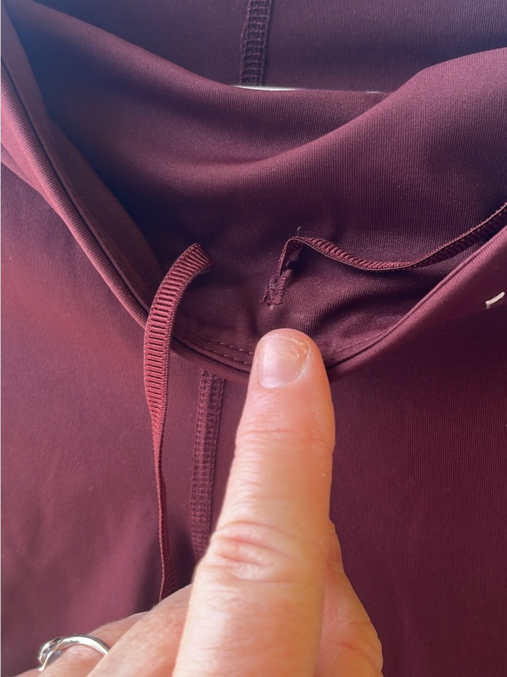 Burgundy Athletic pants with Drawstring